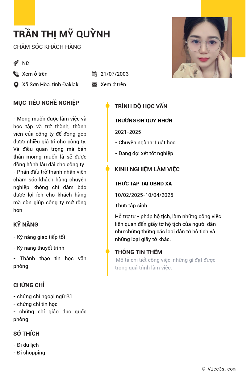 CV ứng viên