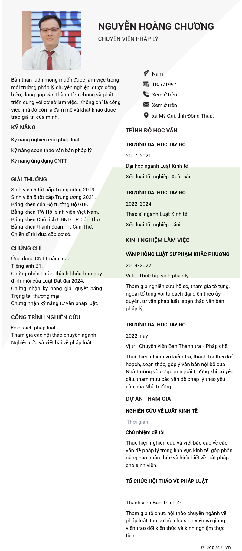 CV ứng viên
