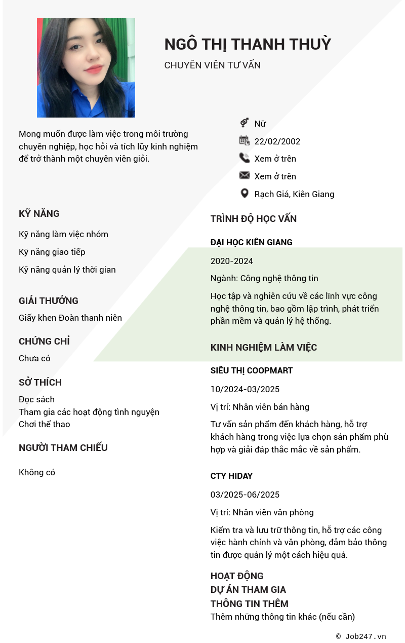 CV ứng viên