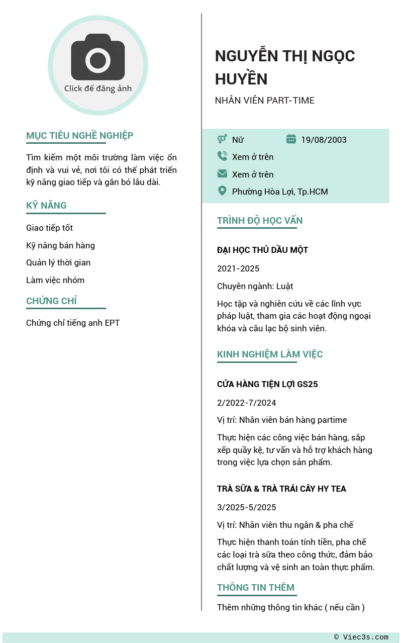 CV ứng viên