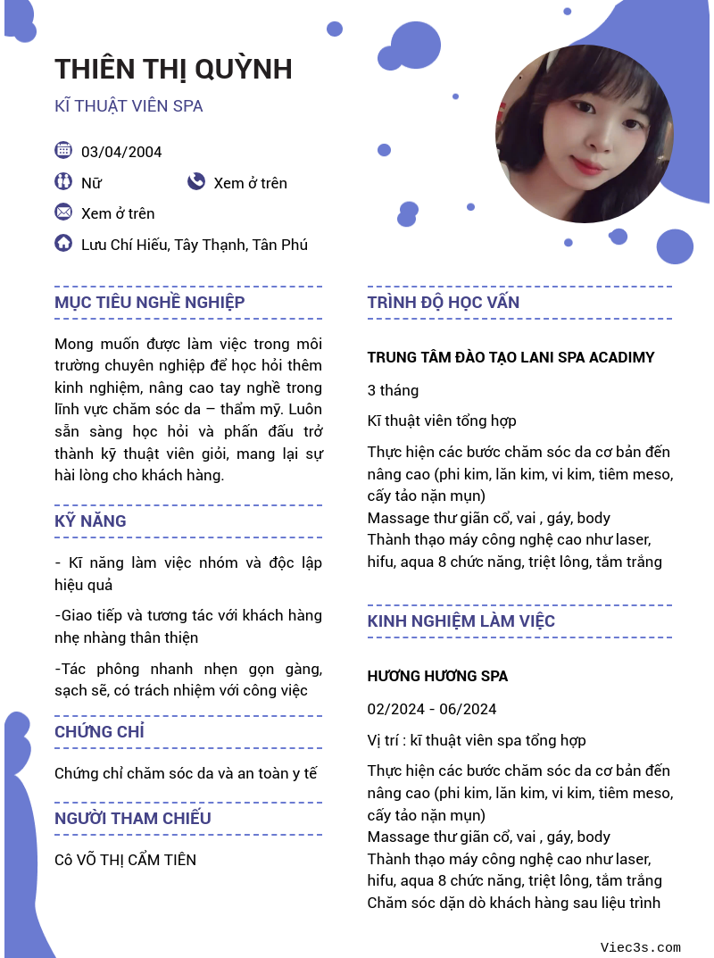 CV ứng viên