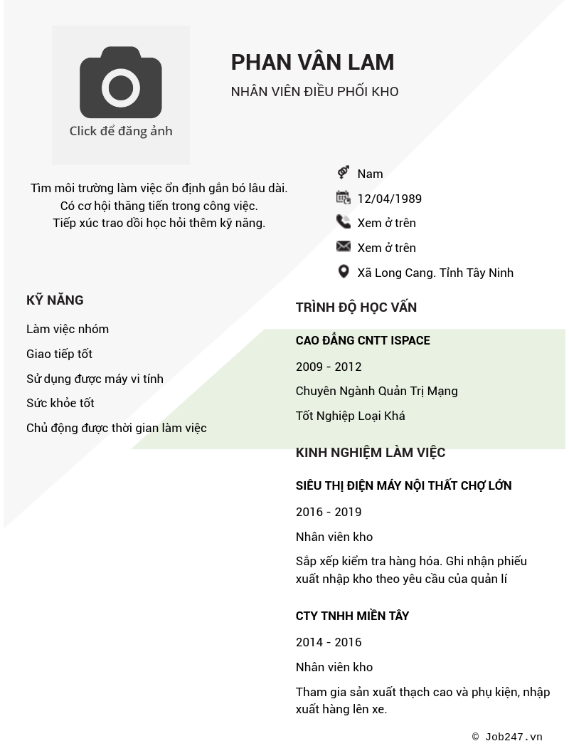CV ứng viên