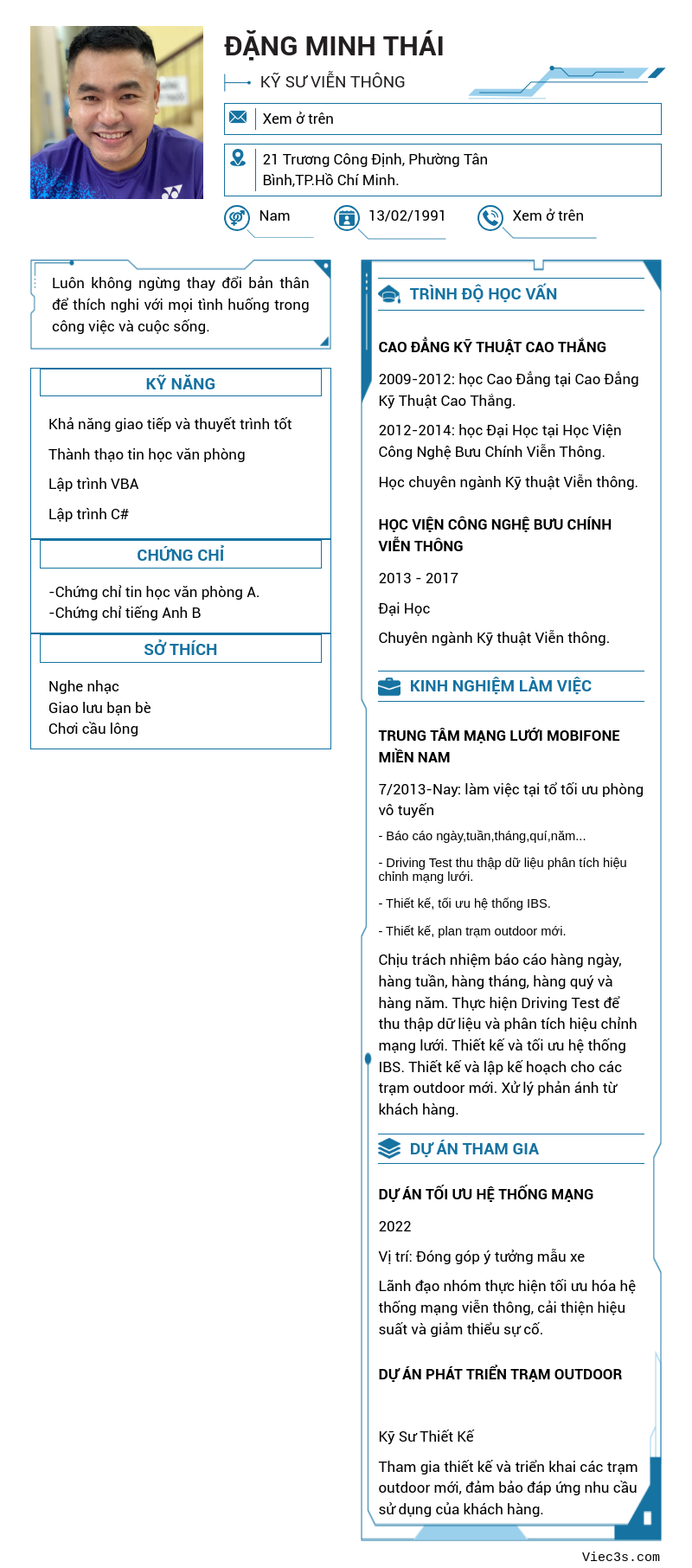 CV ứng viên
