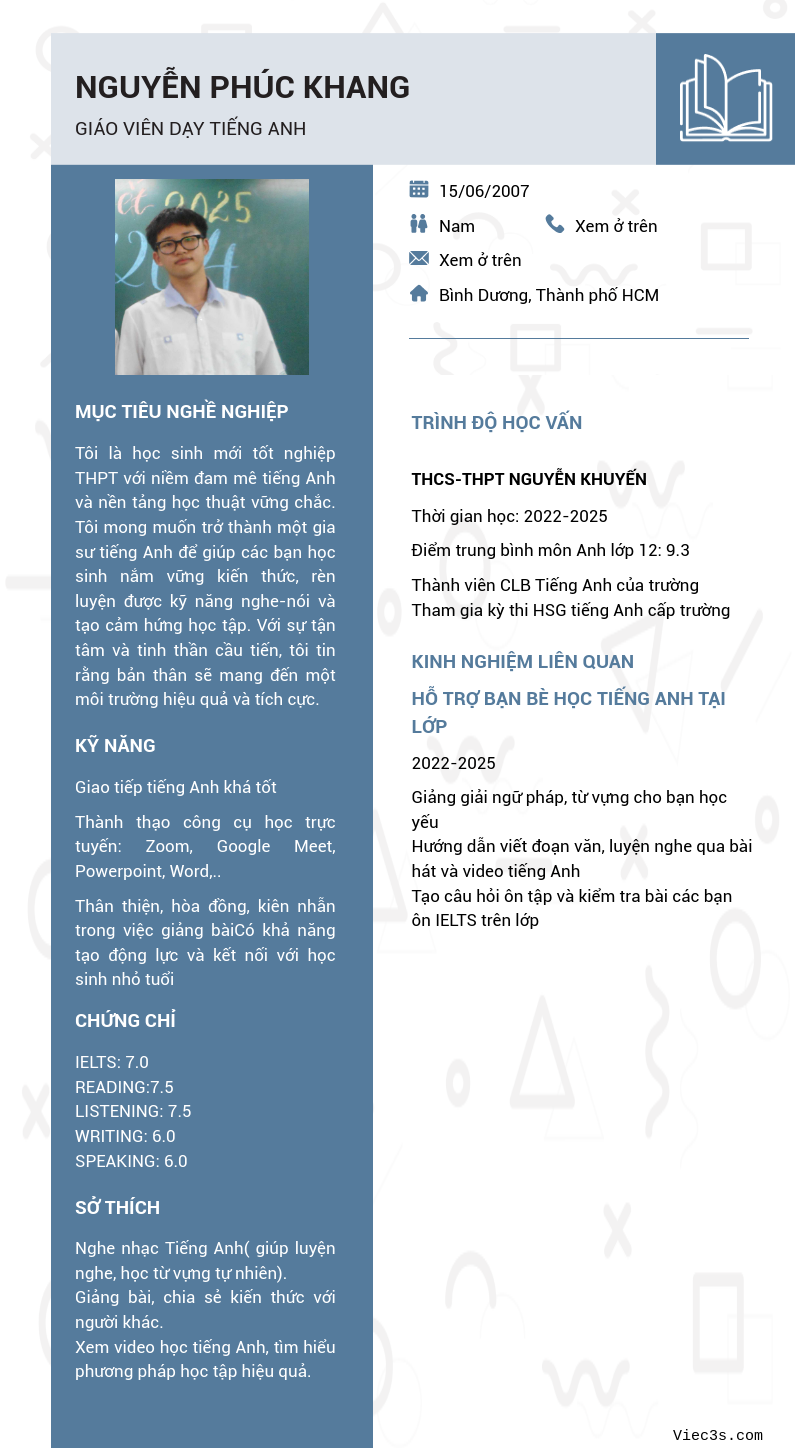 CV ứng viên