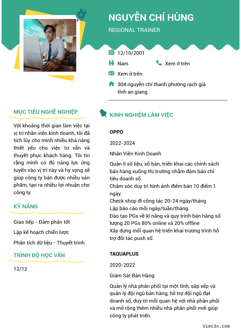 CV ứng viên