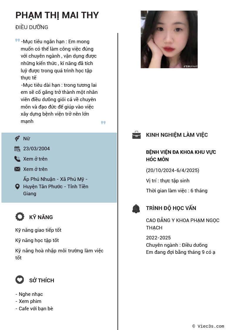 CV ứng viên