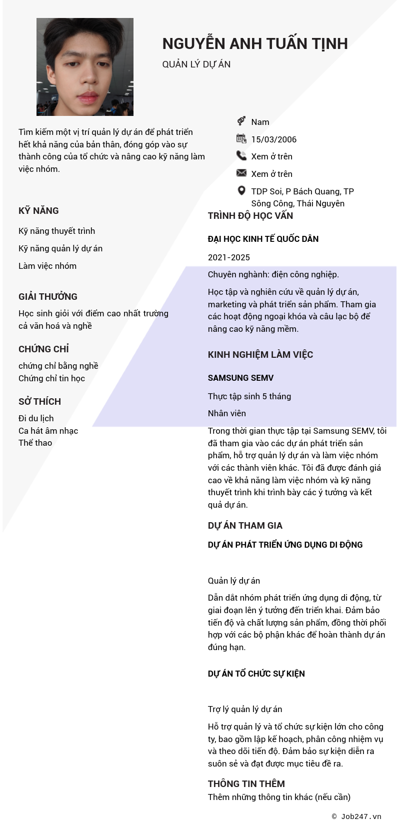 CV ứng viên