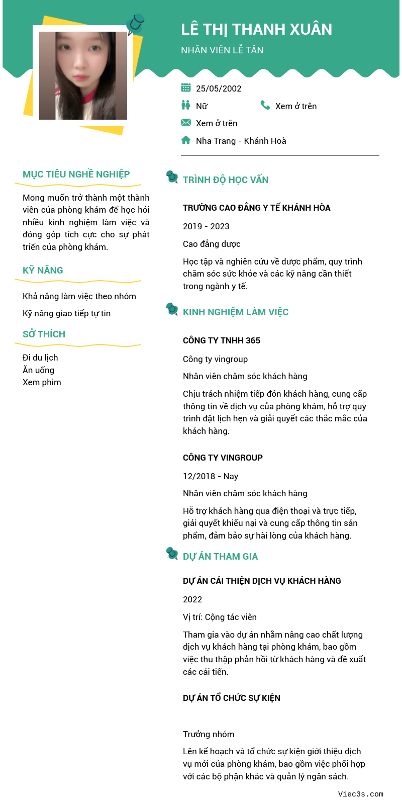 CV ứng viên