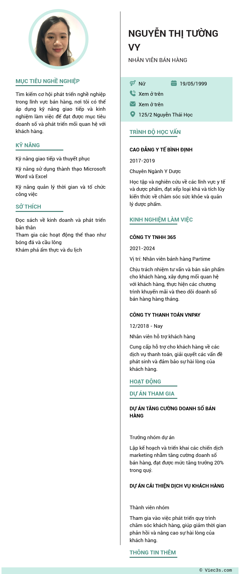 CV ứng viên