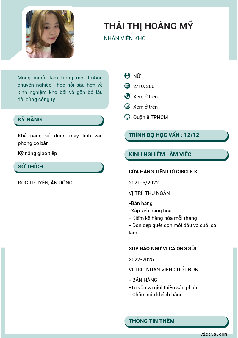 CV ứng viên