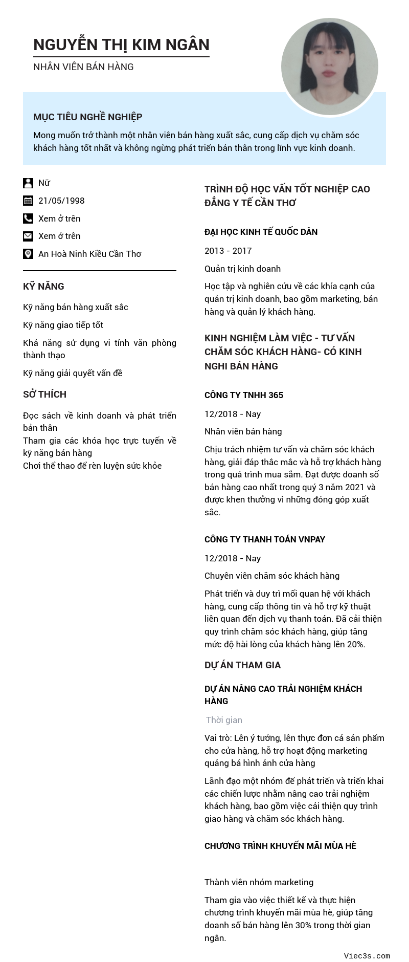 CV ứng viên