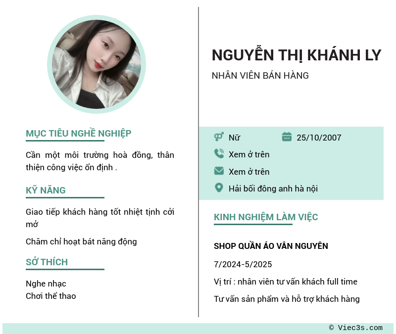 CV ứng viên