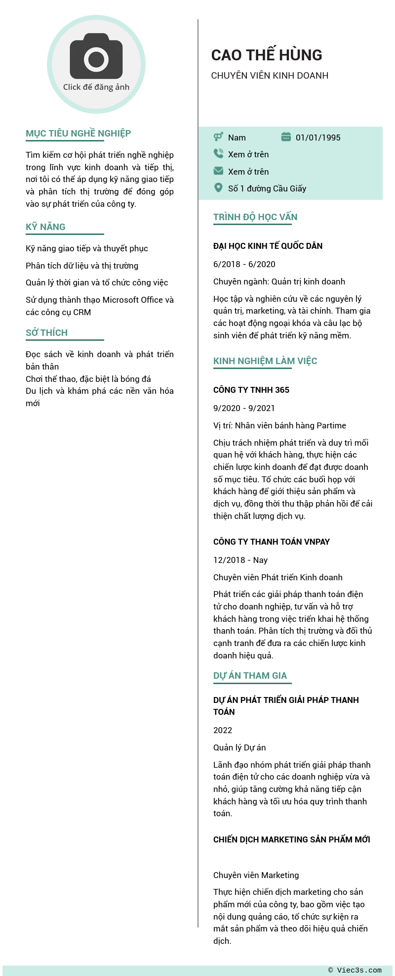CV ứng viên