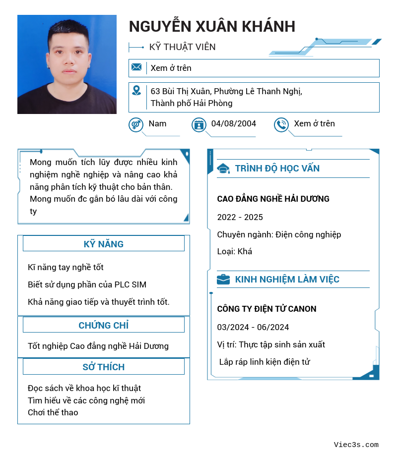 CV ứng viên