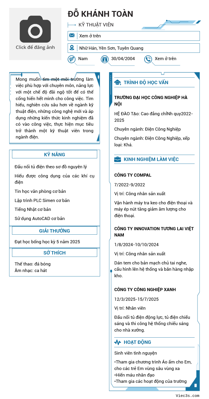 CV ứng viên