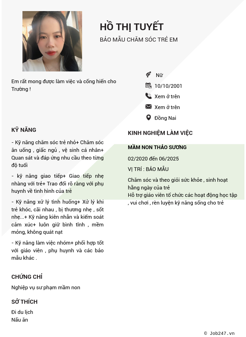 CV ứng viên