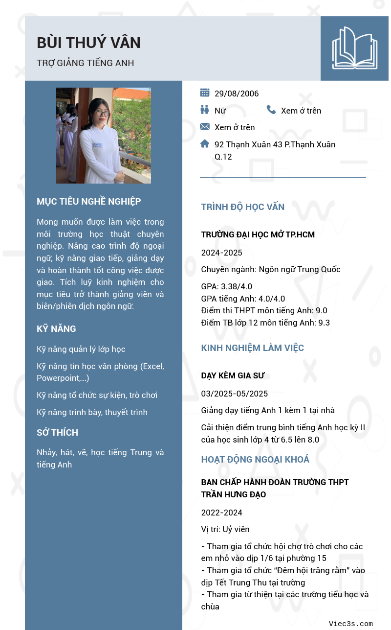CV ứng viên