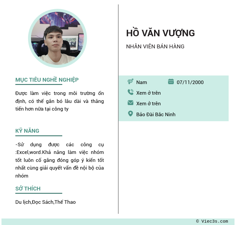 CV ứng viên