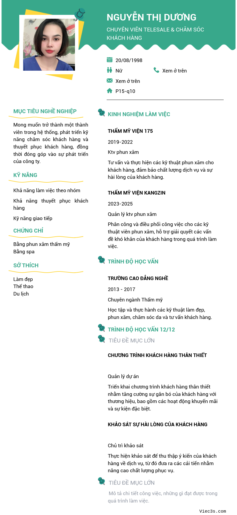 CV ứng viên