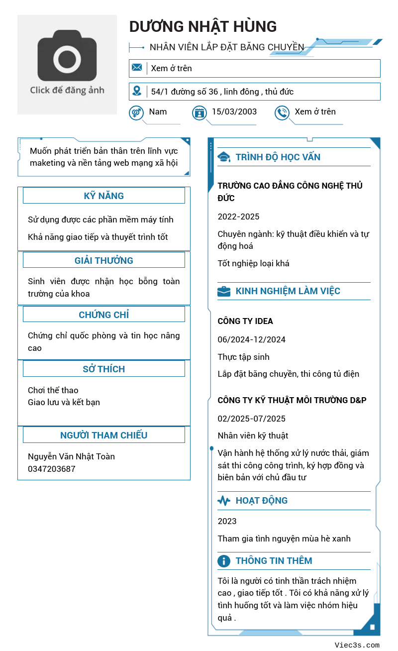 CV ứng viên