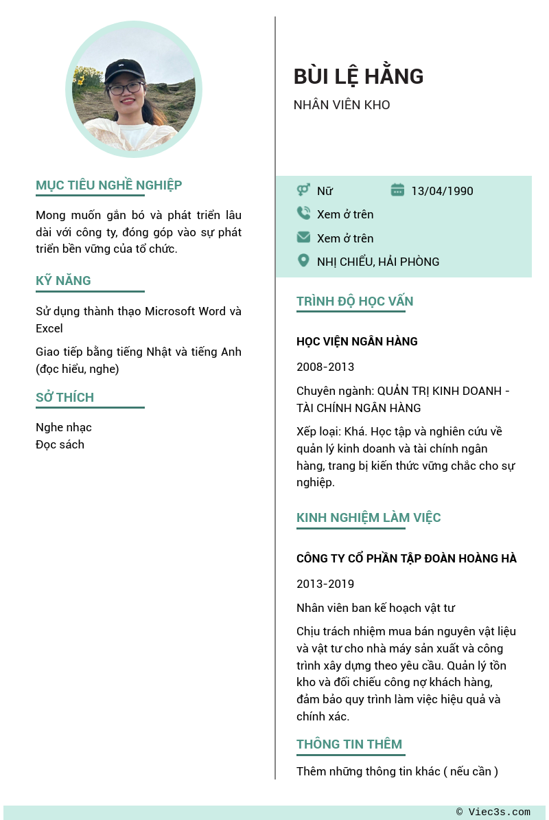 CV ứng viên