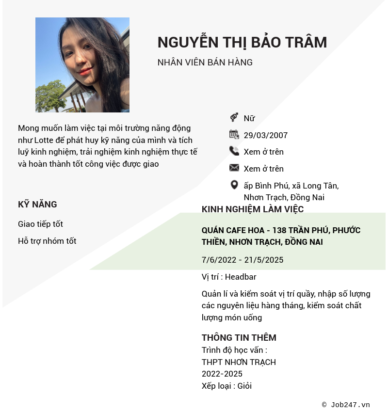 CV ứng viên