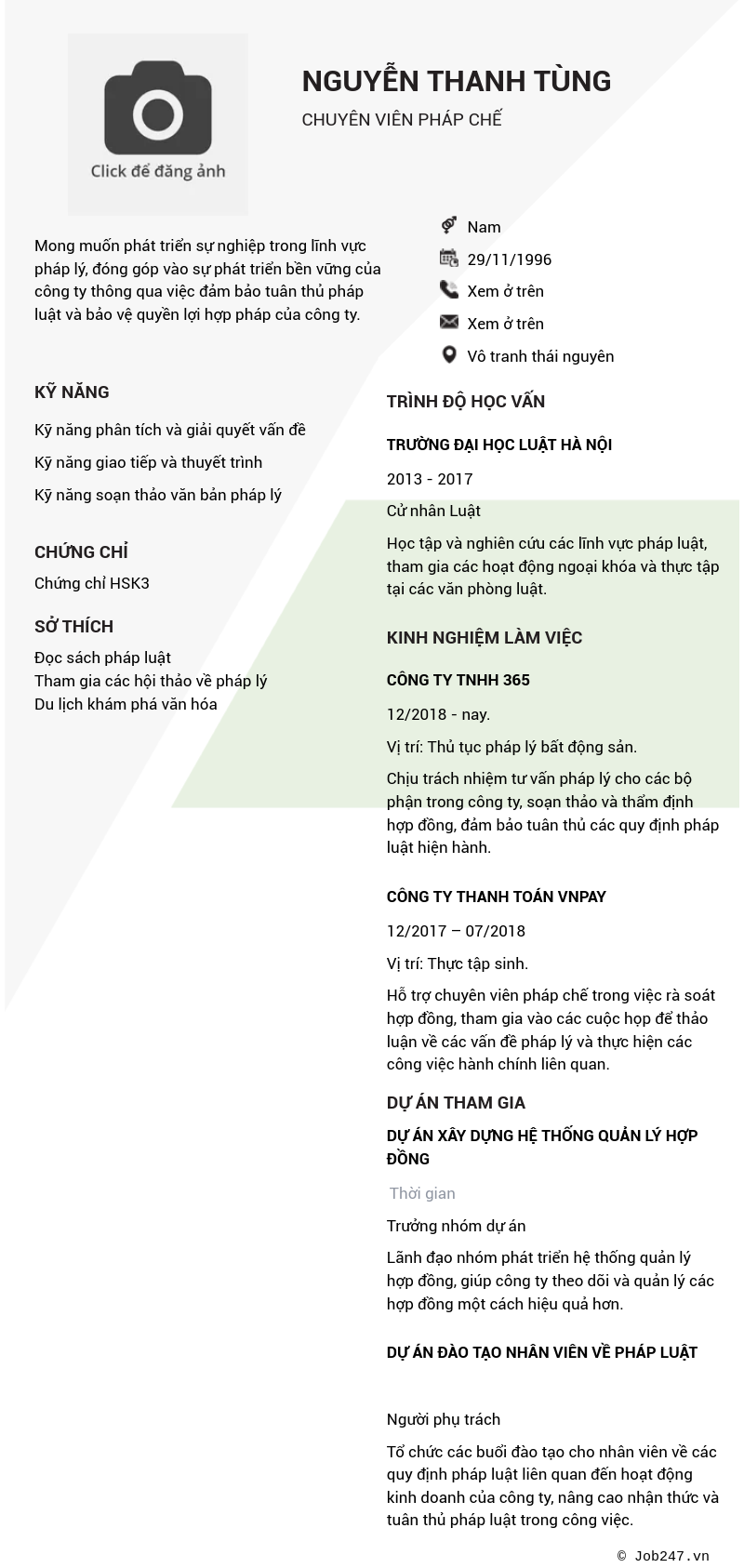 CV ứng viên
