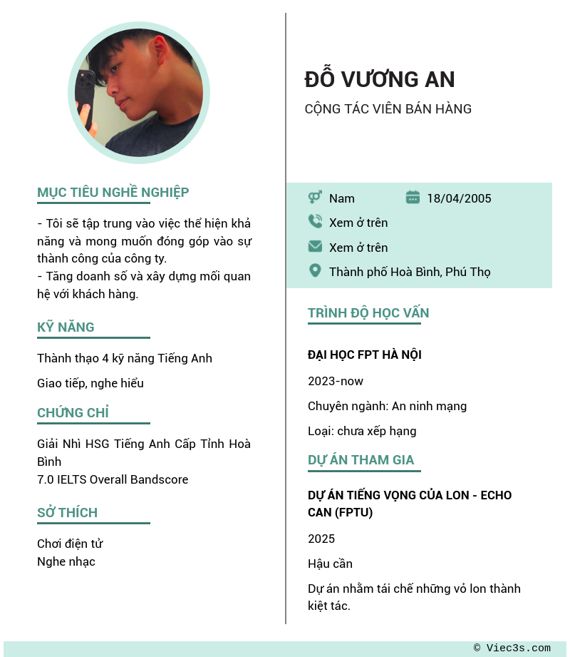 CV ứng viên