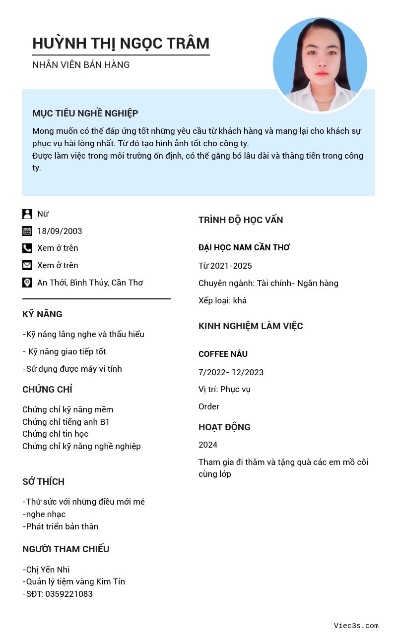 CV ứng viên