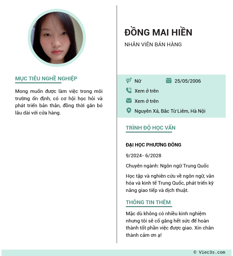 CV ứng viên