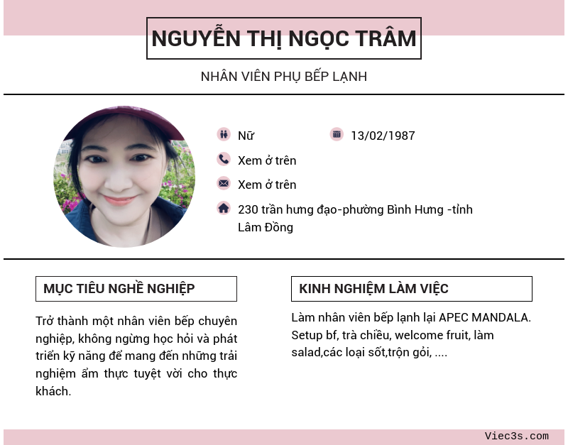 CV ứng viên
