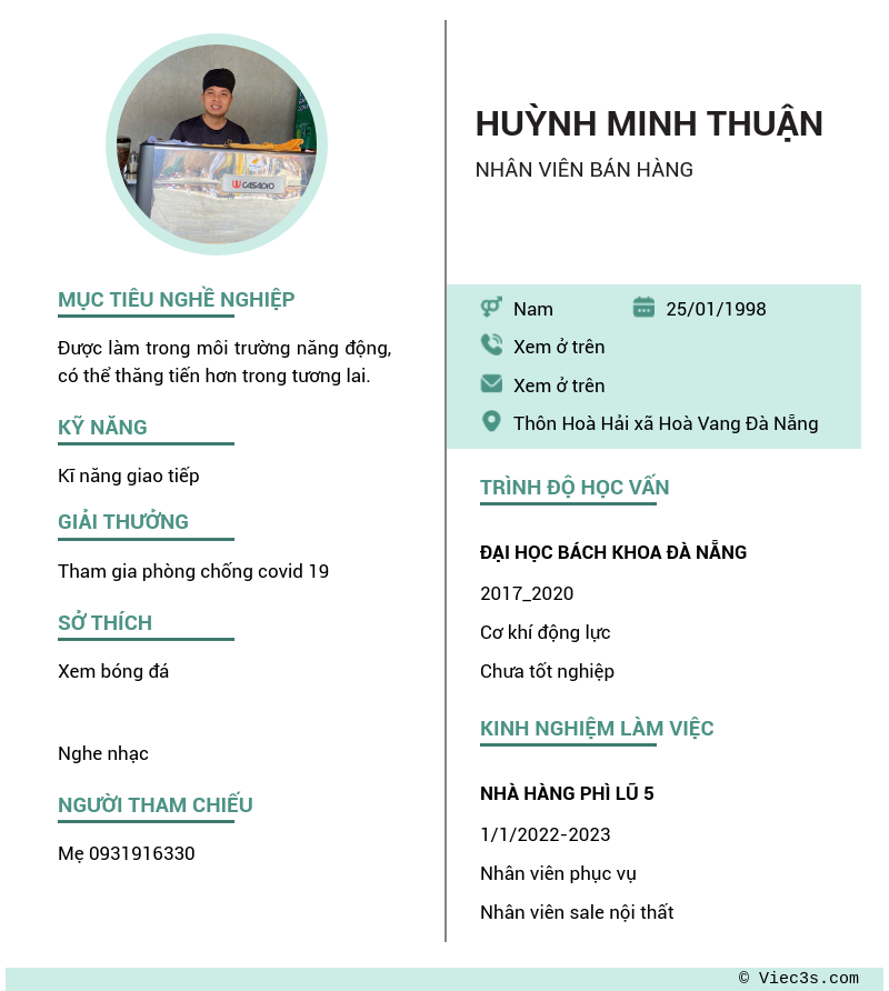 CV ứng viên