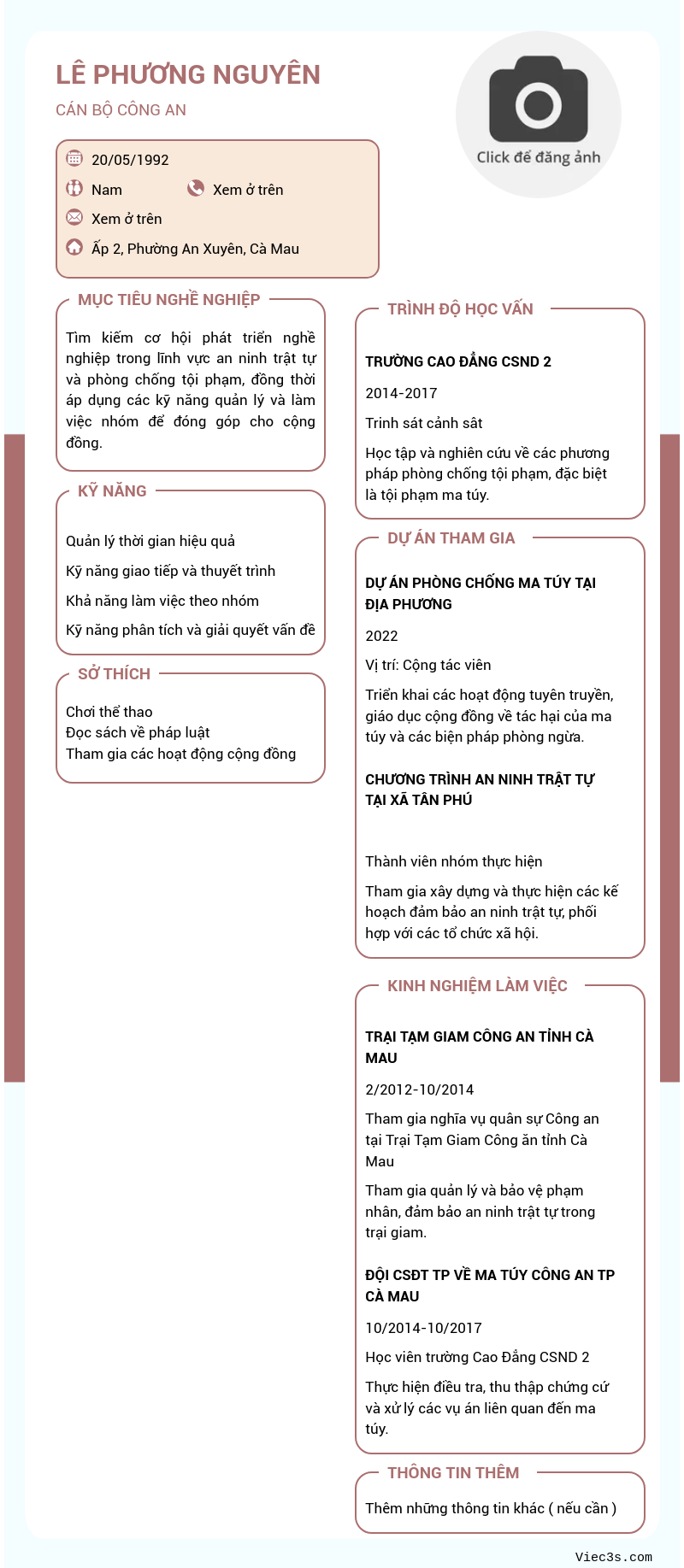 CV ứng viên