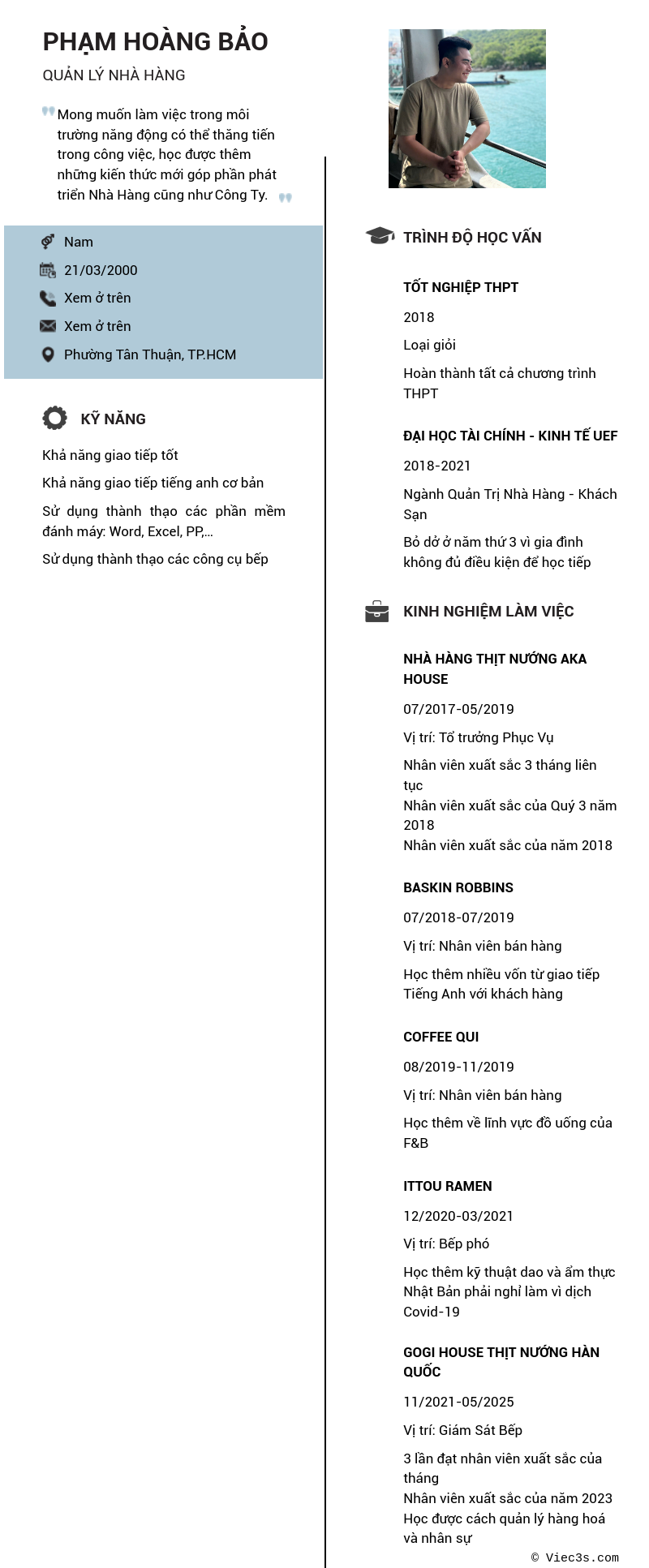 CV ứng viên