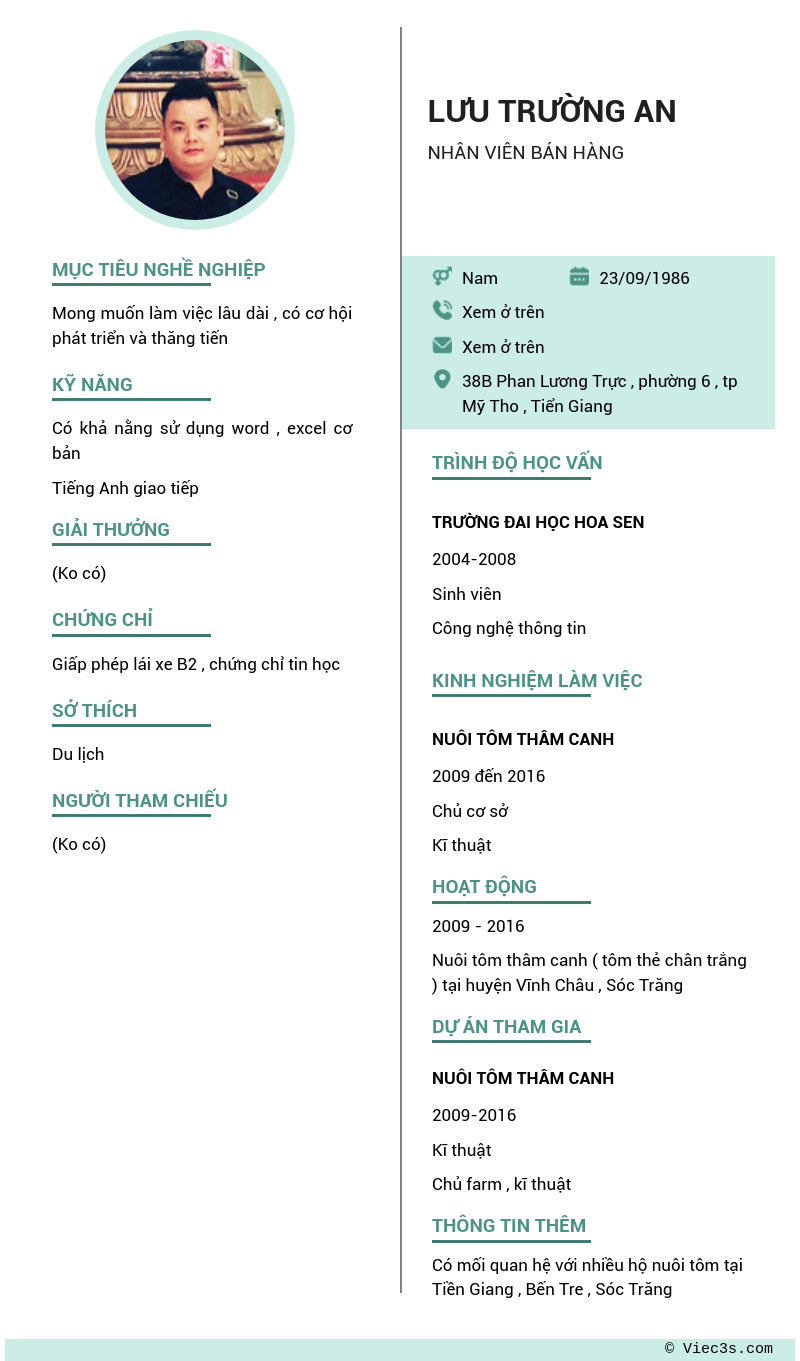 CV ứng viên