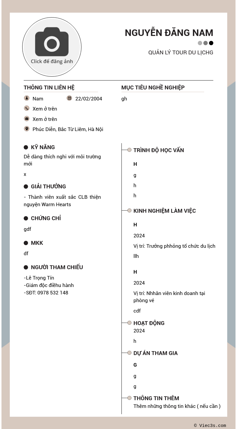 CV ứng viên