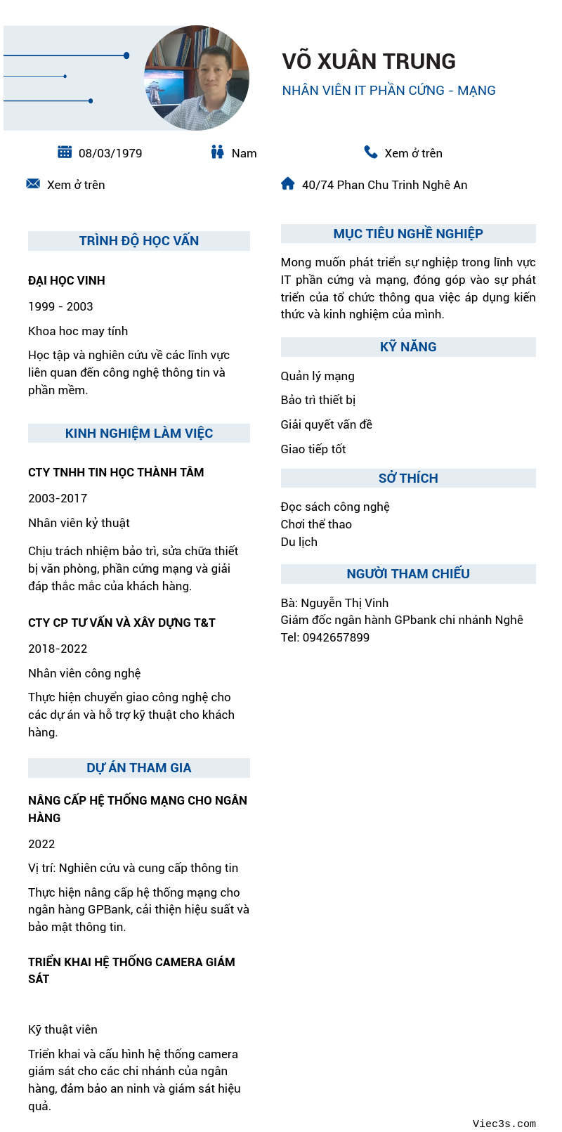 CV ứng viên