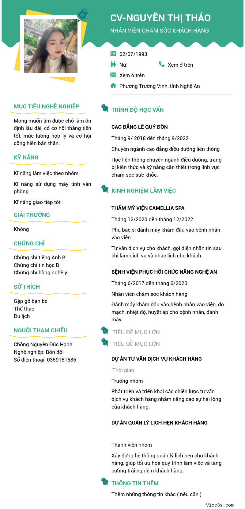 CV ứng viên