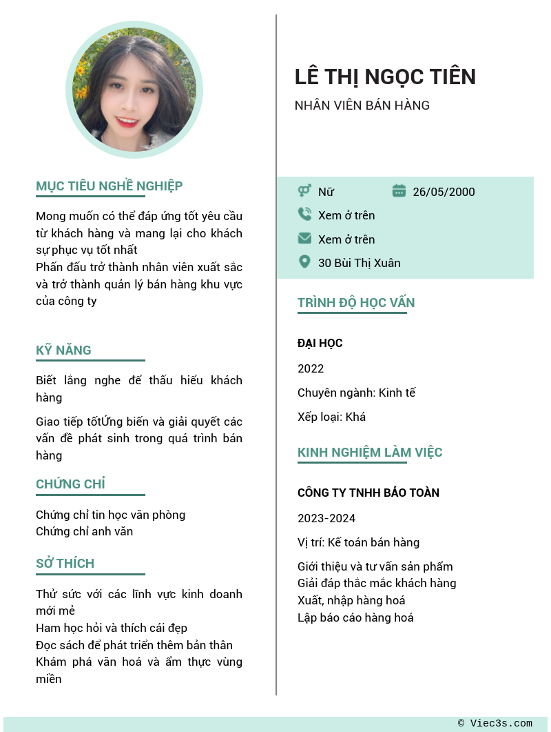 CV ứng viên