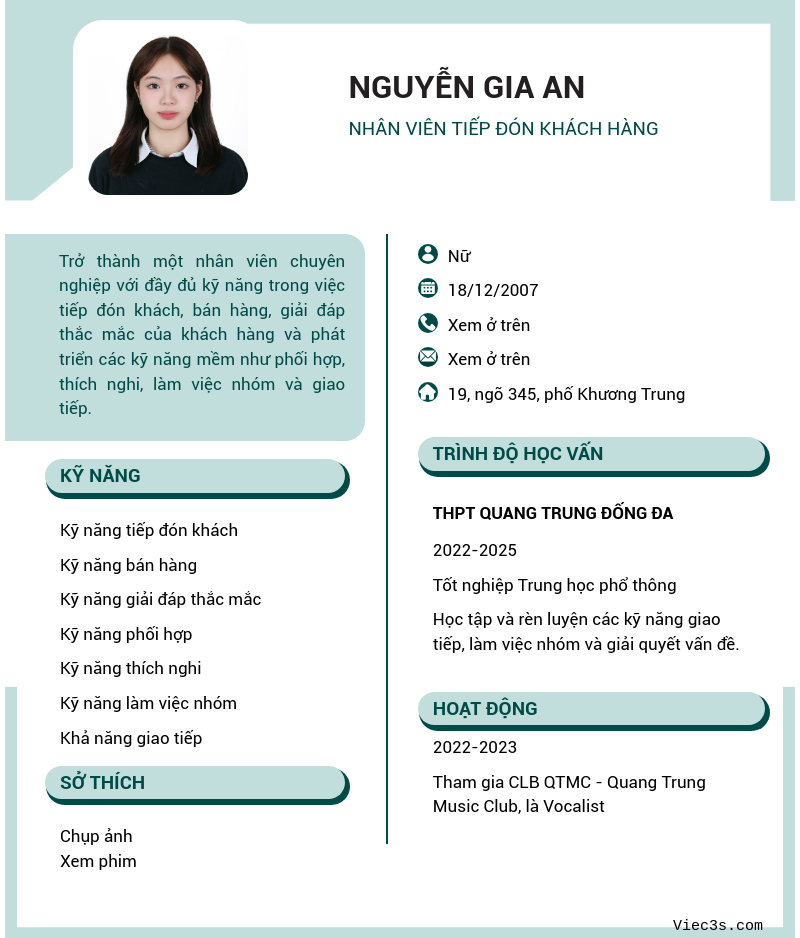 CV ứng viên