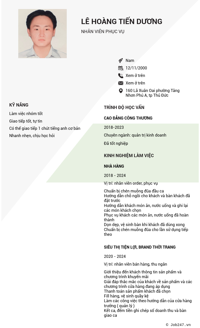CV ứng viên