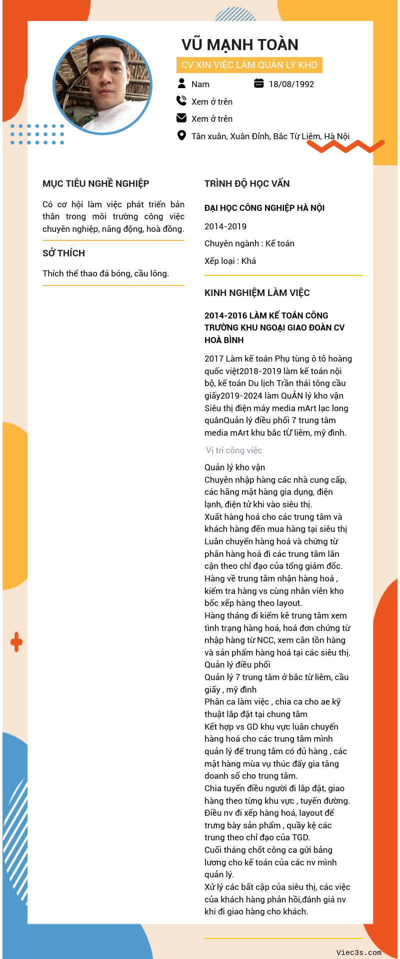CV ứng viên