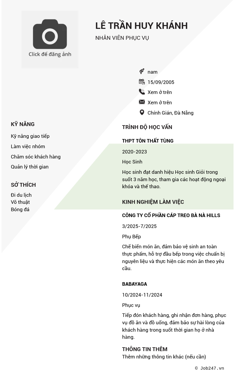CV ứng viên