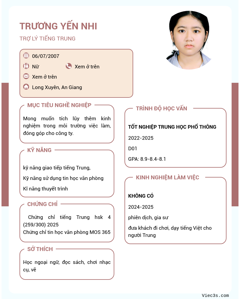 CV ứng viên