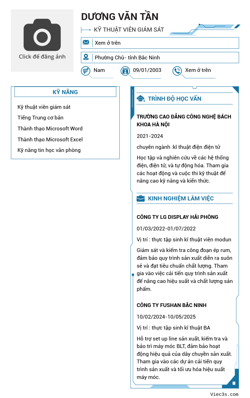 CV ứng viên