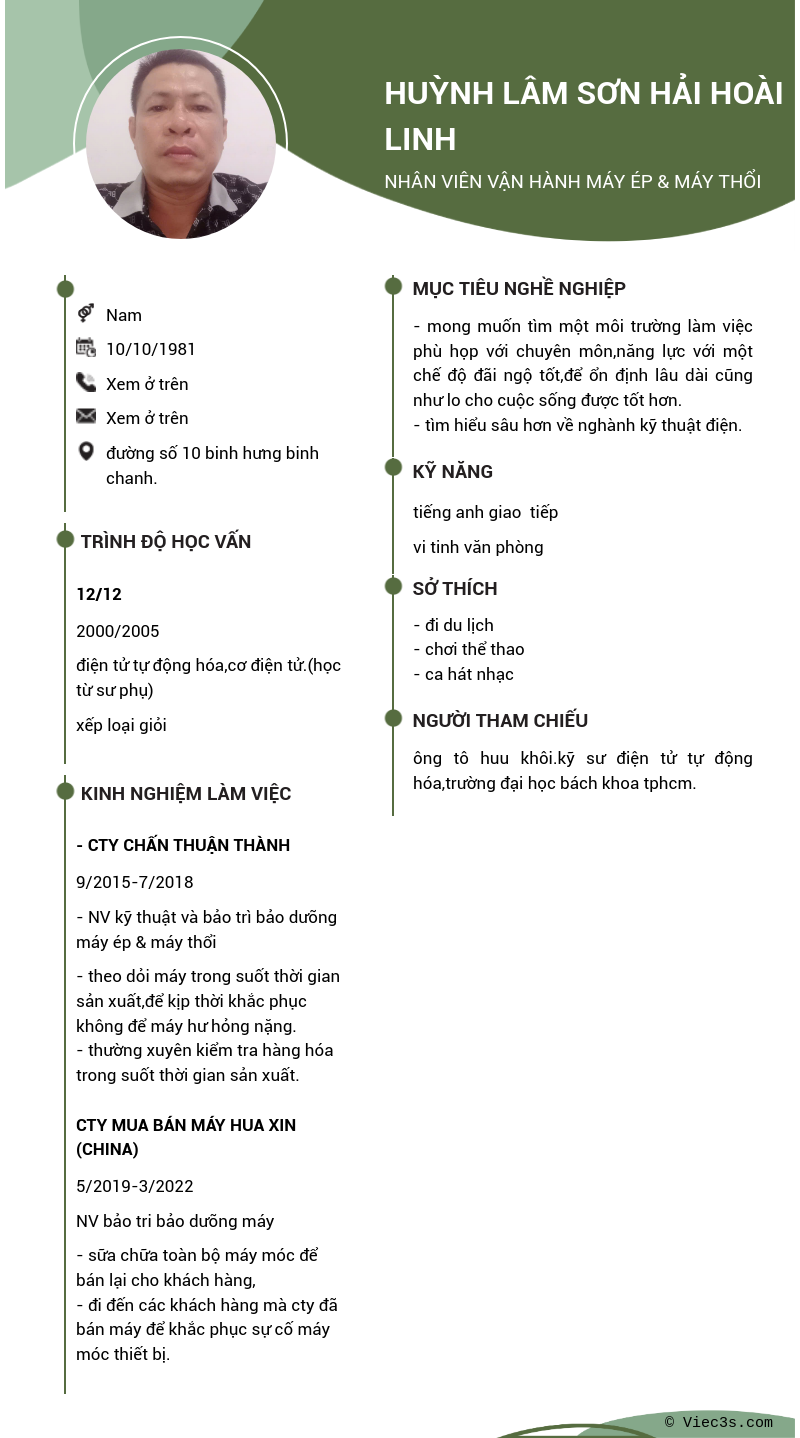 CV ứng viên