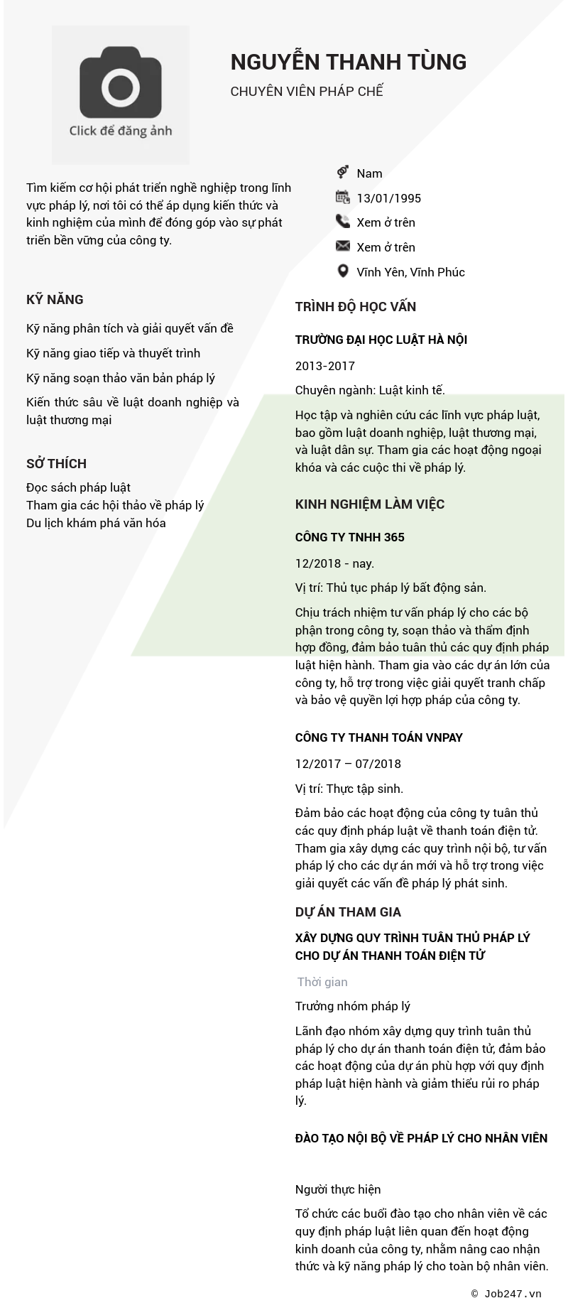 CV ứng viên