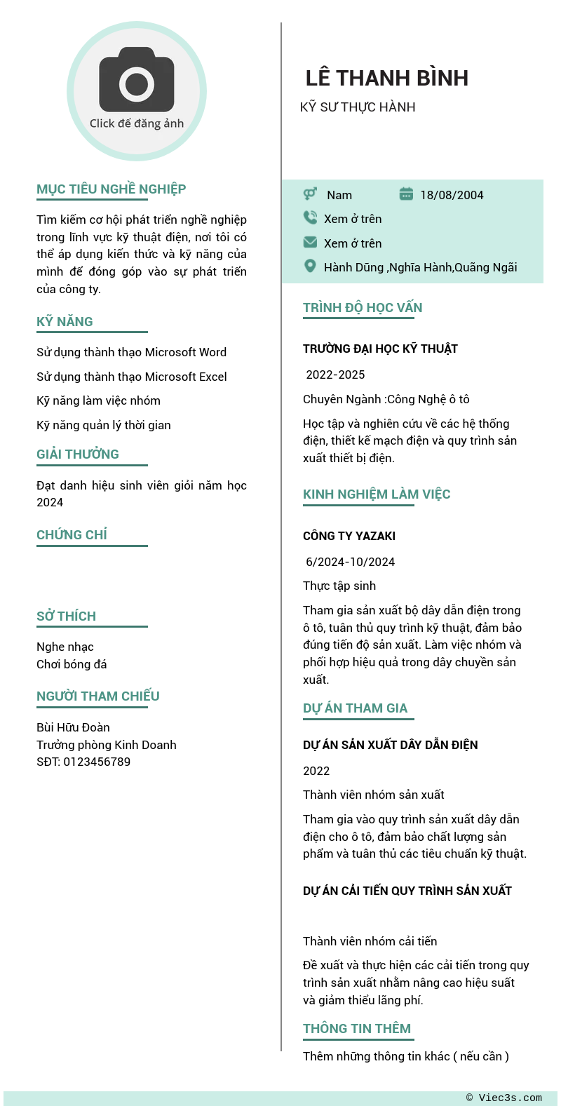 CV ứng viên