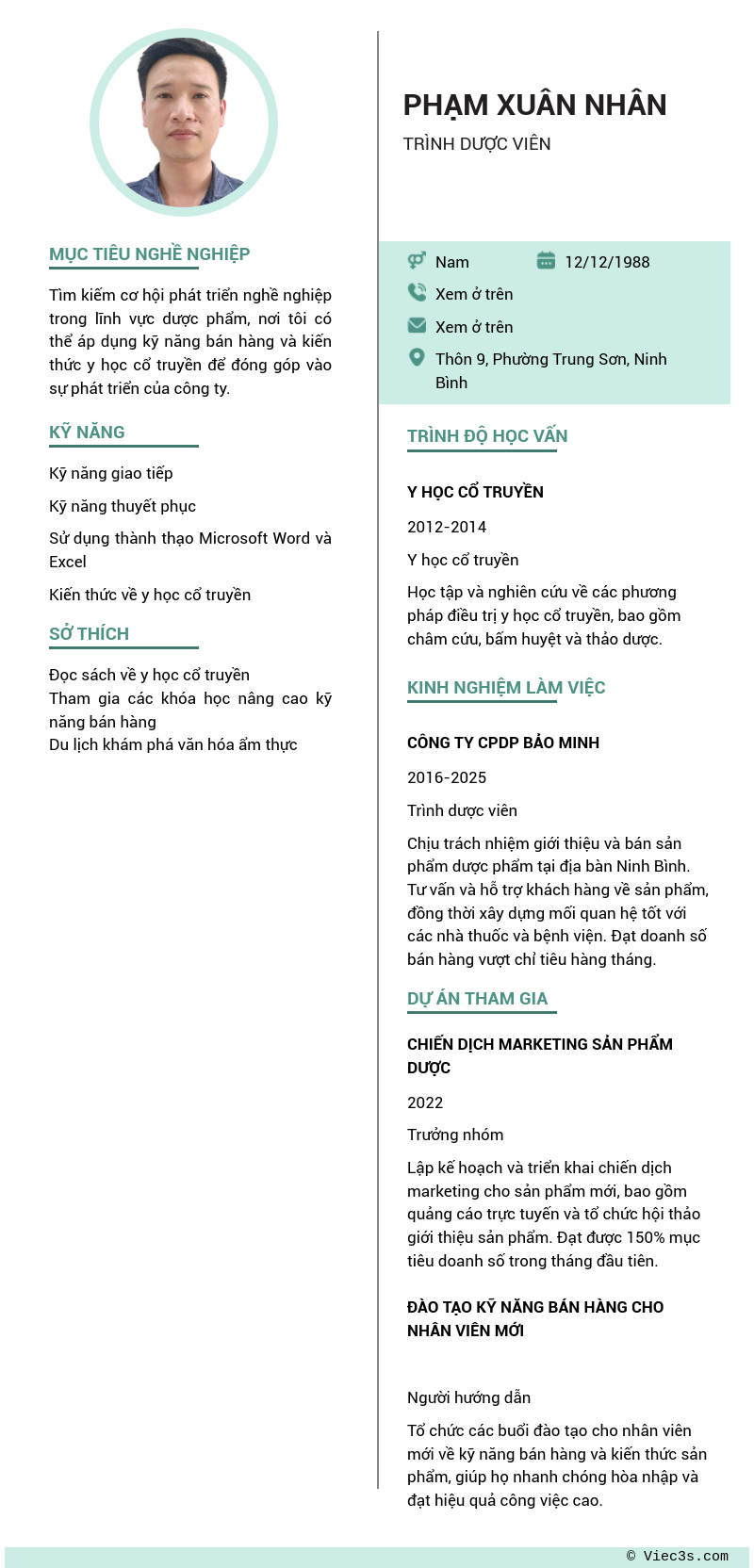 CV ứng viên