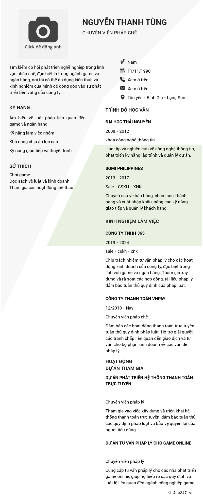 CV ứng viên
